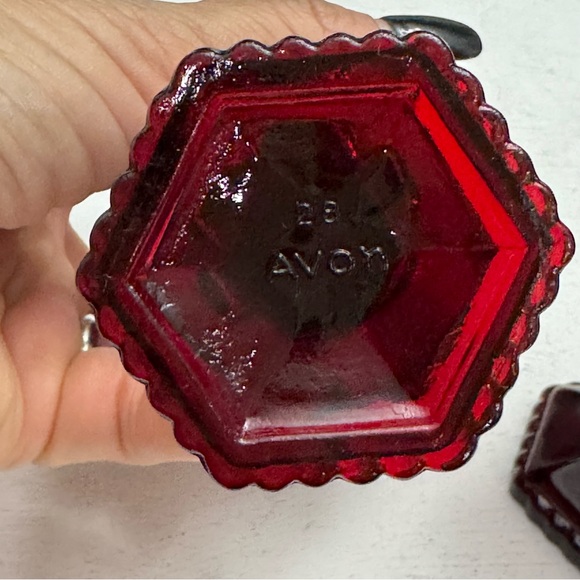 Vintage Avon Cape Cod Collection Vintage Cordial Sherry Red Goblets Retro - Picture 8 of 13